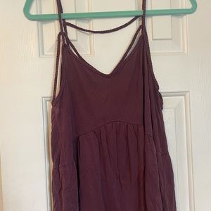 Braided straps, babydoll tank top
